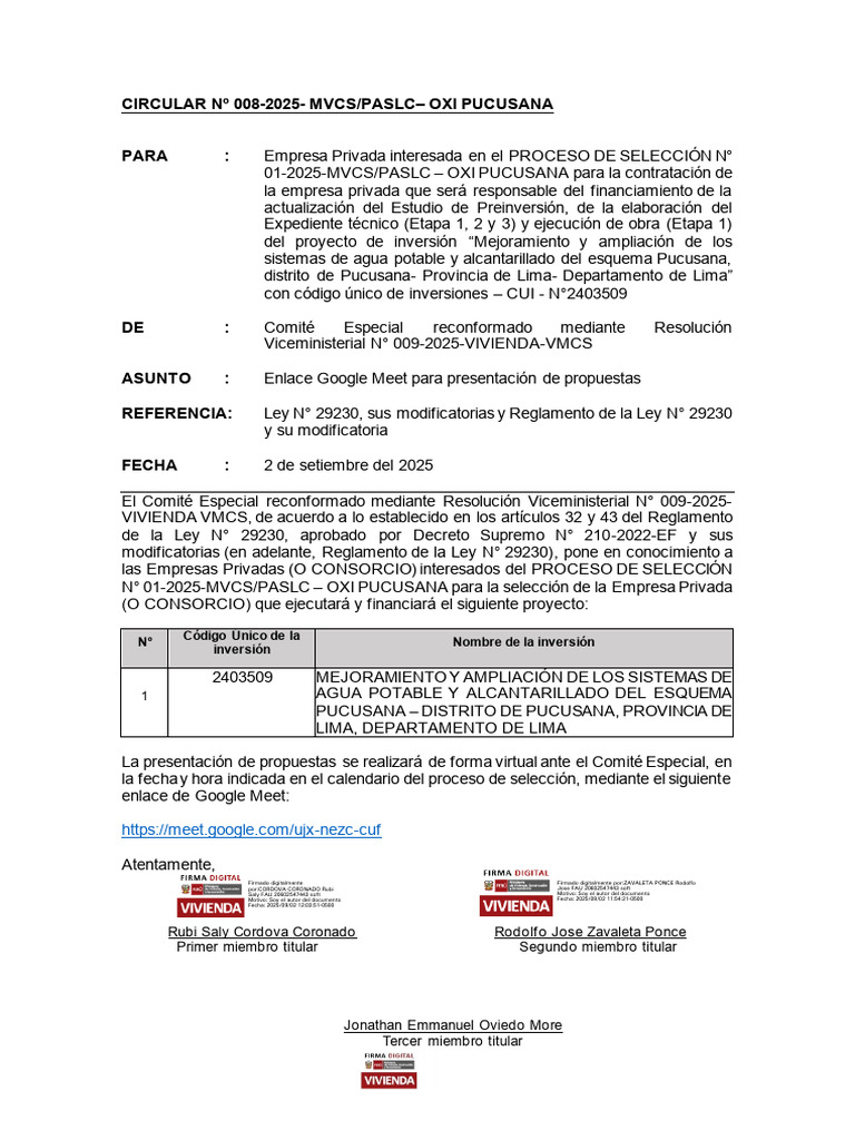 07 Circular 08 - Enlace Meet | PDF