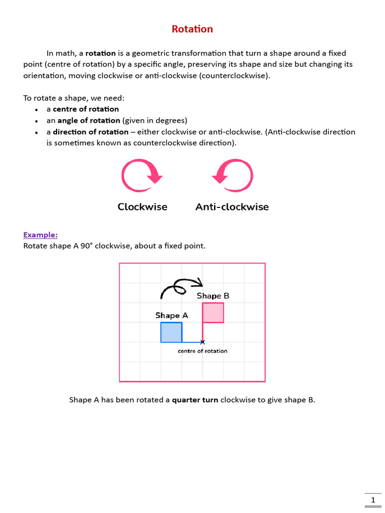 Rotation | PDF