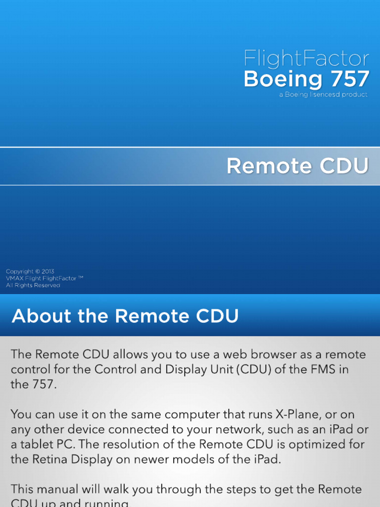 757 Remote CDU Manual | PDF