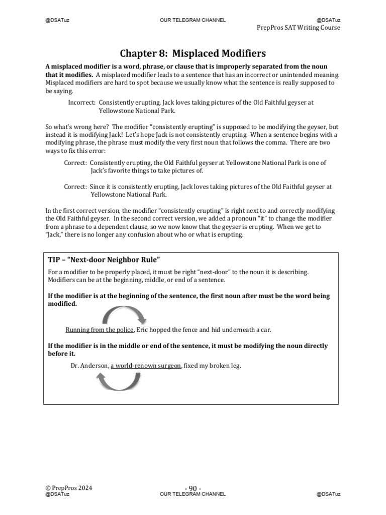 Modifiers 1 | PDF