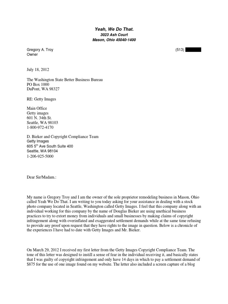 3.0 Washington State BBB Complaint Redacted Getty Images Copyright