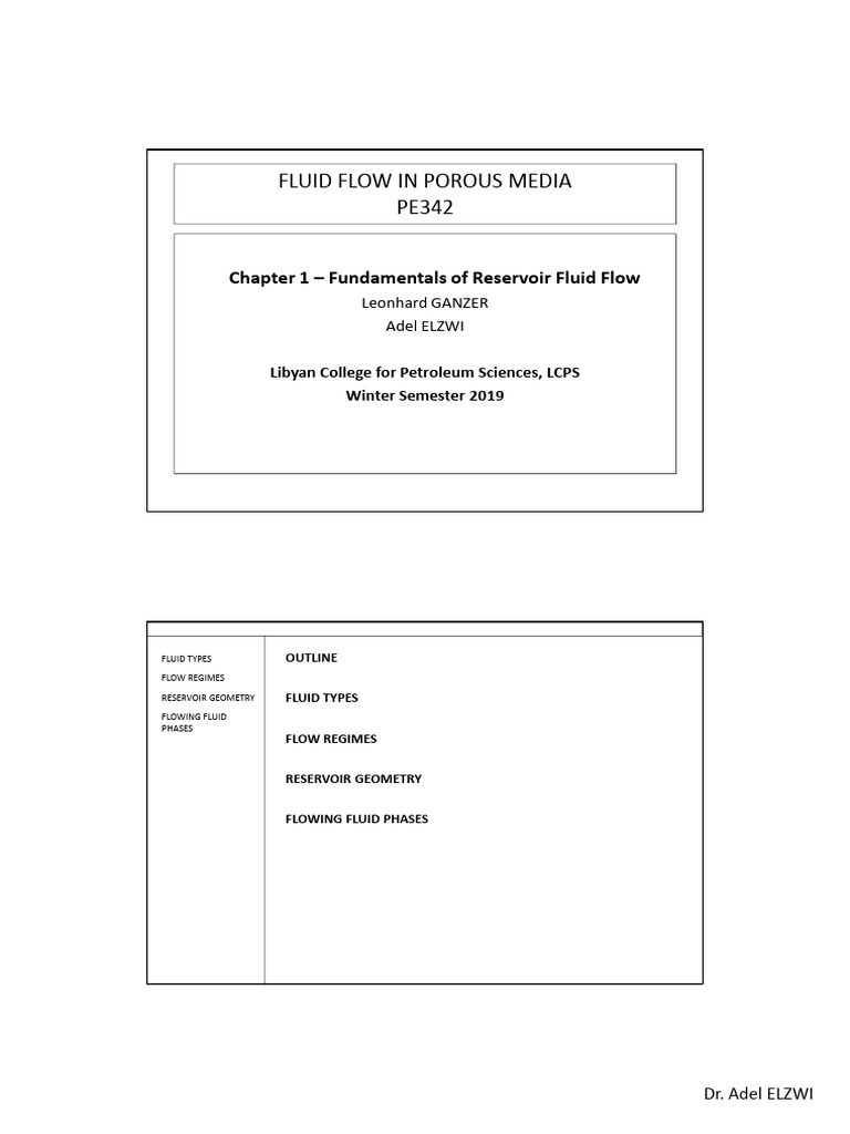 Fluid Flow in Porous Media - 3 - 3 | PDF | Fluid Dynamics | Petroleum ...