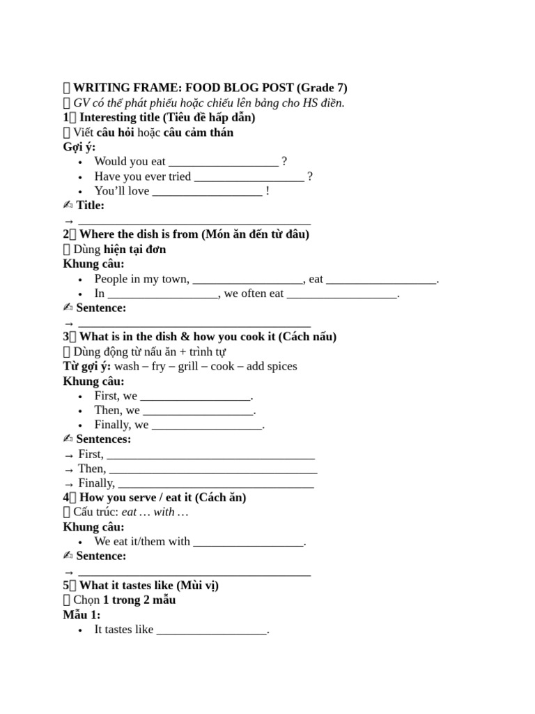 ? Writing Frame | PDF