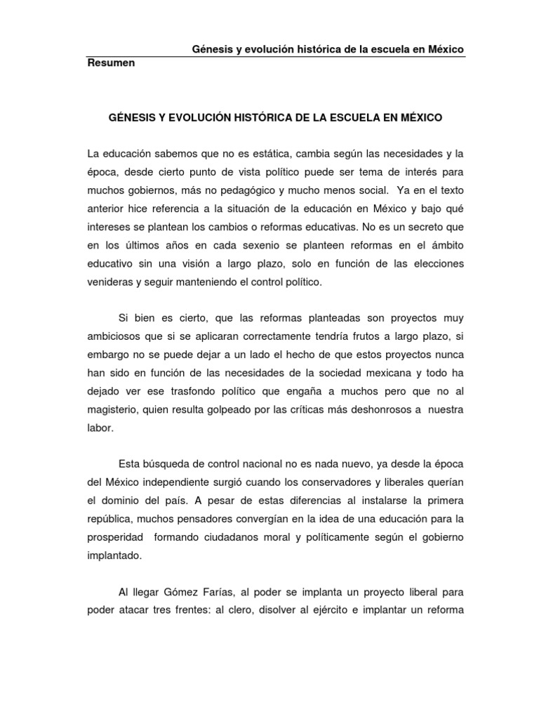Evolución de la educación en México | PDF | México | Evolución