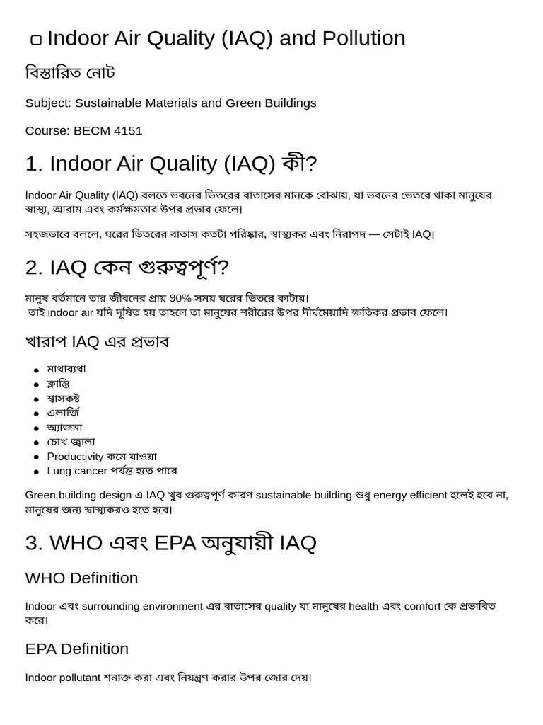 Indoor Air Quality (IAQ) and Pollution_20260514_233229_0000 | PDF