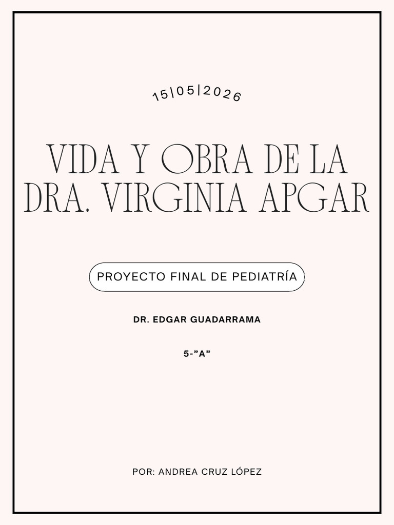 Virginia Apgar | PDF | Medicina | Cuidado de la salud