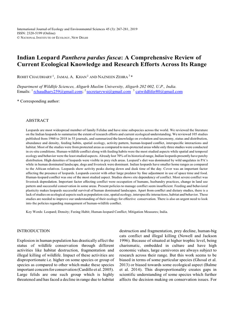 Leopardreview | PDF | Leopard | Predation