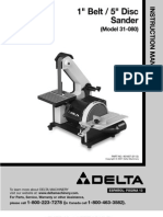 Delta Model 31-080 1" Belt Sander Manual