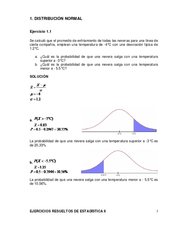 Ejercicios de Distribucion Normal Muestreo (Estadísticas