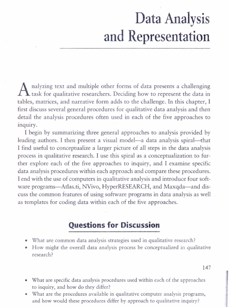Creswell Chapter 8 - Data Analysis | PDF | Language Arts & Discipline