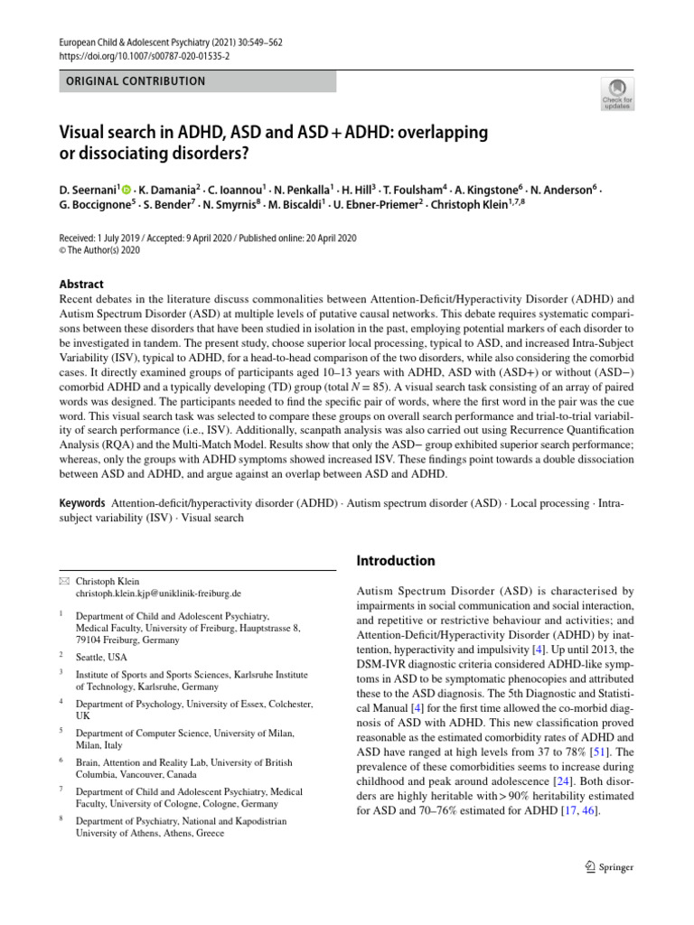 ADHD I ASD Vision Methods | PDF | Attention Deficit Hyperactivity ...