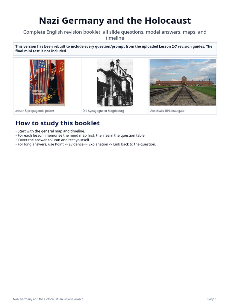 History_Holocaust_Nazi_Germany | PDF | The Holocaust | Nazi Germany