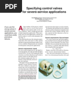 Control Valve Technical Specification for Severe Service- CCI