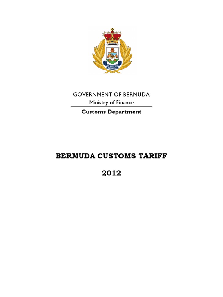 Bermuda Customs Tariff 2012 PDF Tuna Textiles