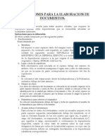 Instrucciones para La Elaboracion de Documentos