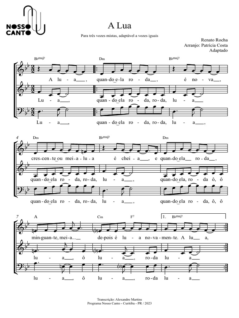 A Lua - Partitura | PDF