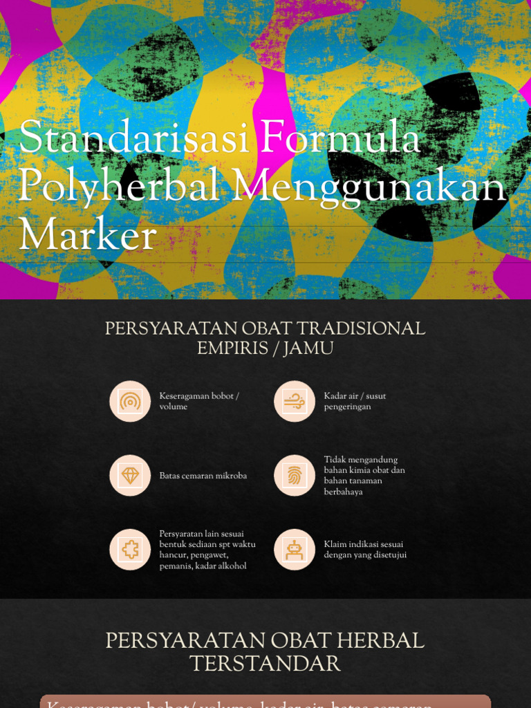 Standarisasi Formula Polyherbal Menggunakan Marker | PDF