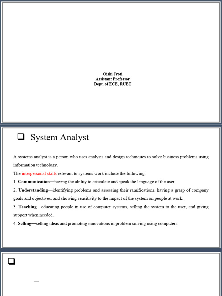Chapter 3 - Role of Analyst | PDF | System | Creativity