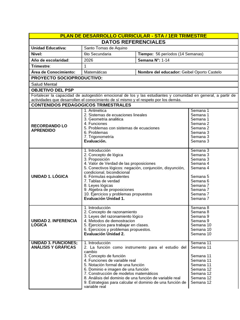 PDC 6° SEC MATs | PDF | Proposición | Lógica