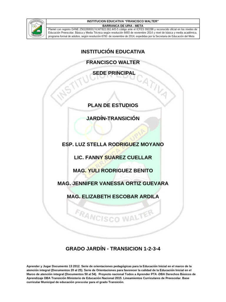 Plan de Estudios Preescolar 2026 | PDF | Educación de la primera ...