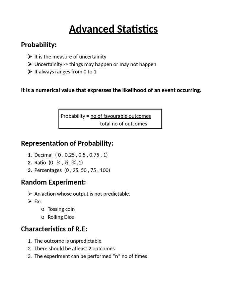Module - 3 Advanced Statistics | PDF | Probability Distribution ...