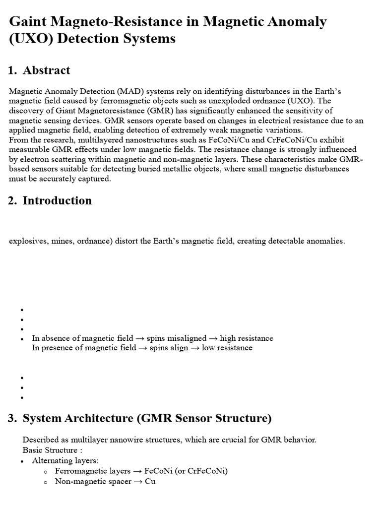 Magnetic Anomaly Detection Using GMR Sensors With Kalman Filter-Based ...