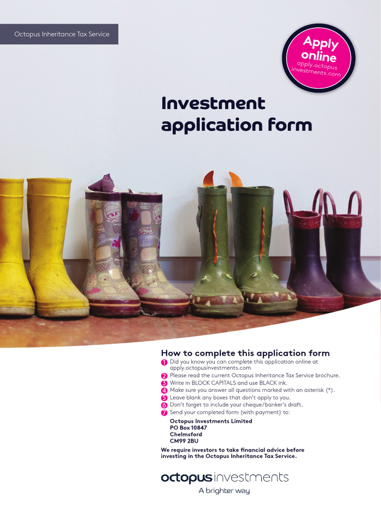 Octopus IHT OITS Investment Application Form Retail CAM009704 2005 ...