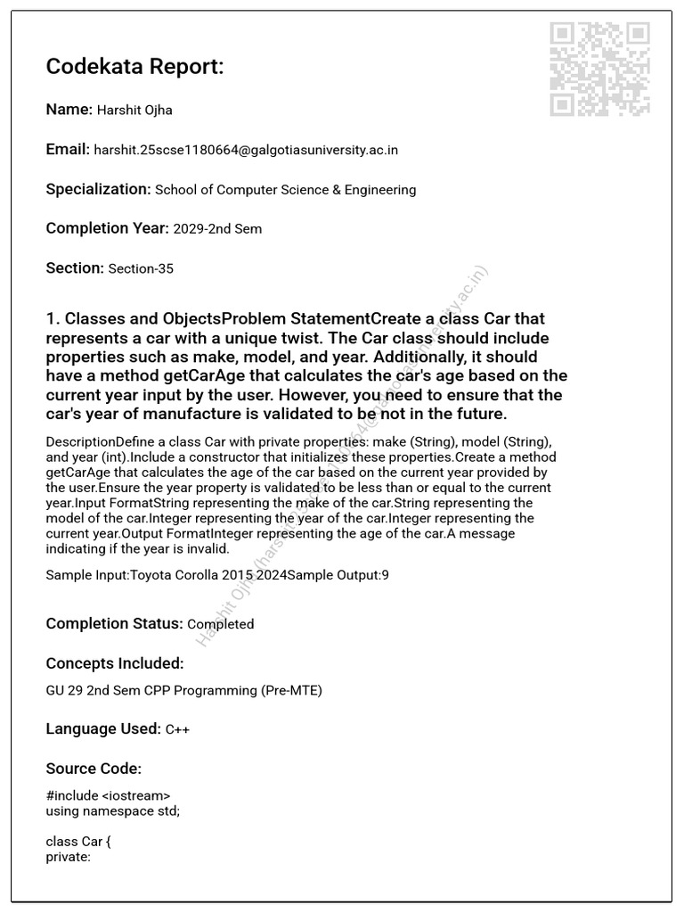 Codekata-Report-1775986264701 | PDF | Software Development | Computer ...