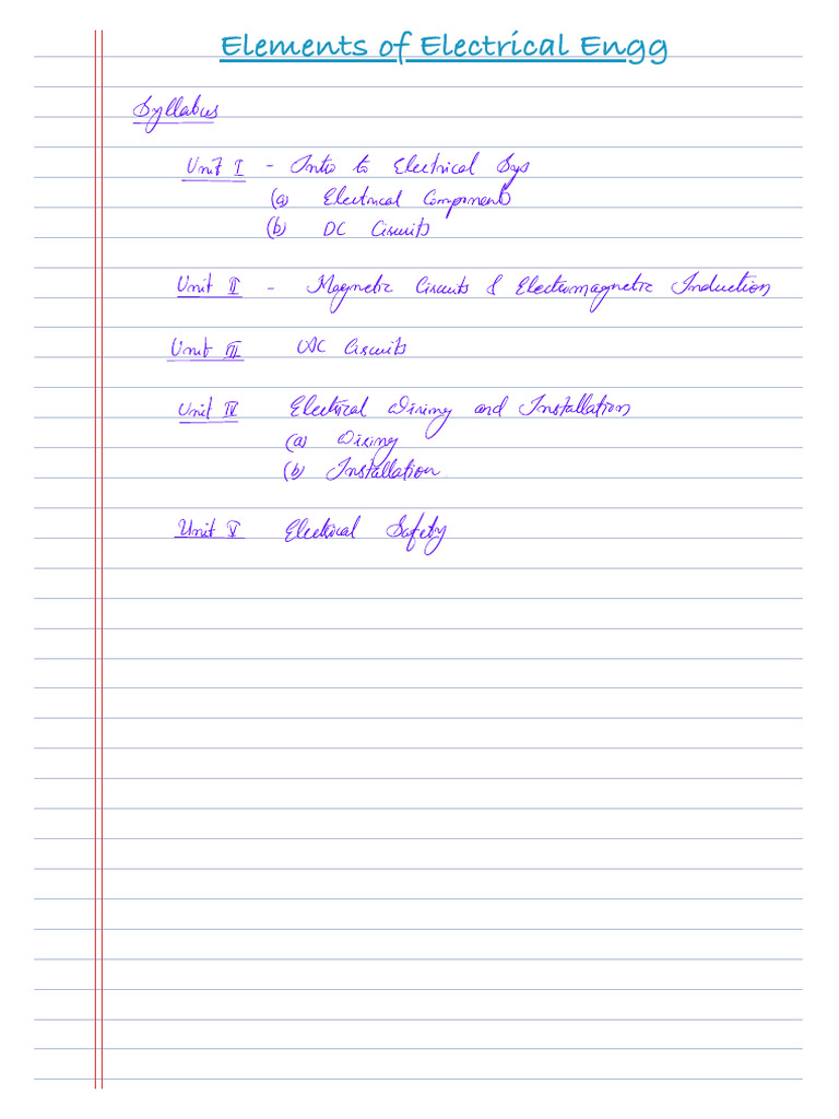 Elements of Electrical Engg-1 | PDF