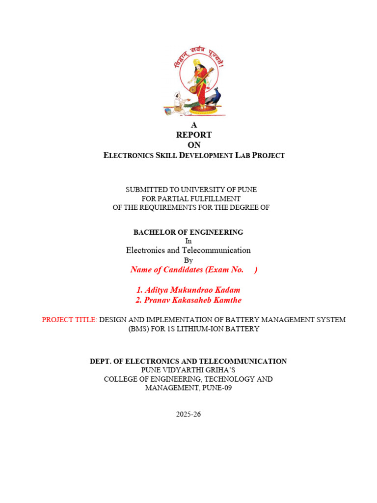 Bms Report1 | PDF | Lithium Ion Battery | Analog To Digital Converter