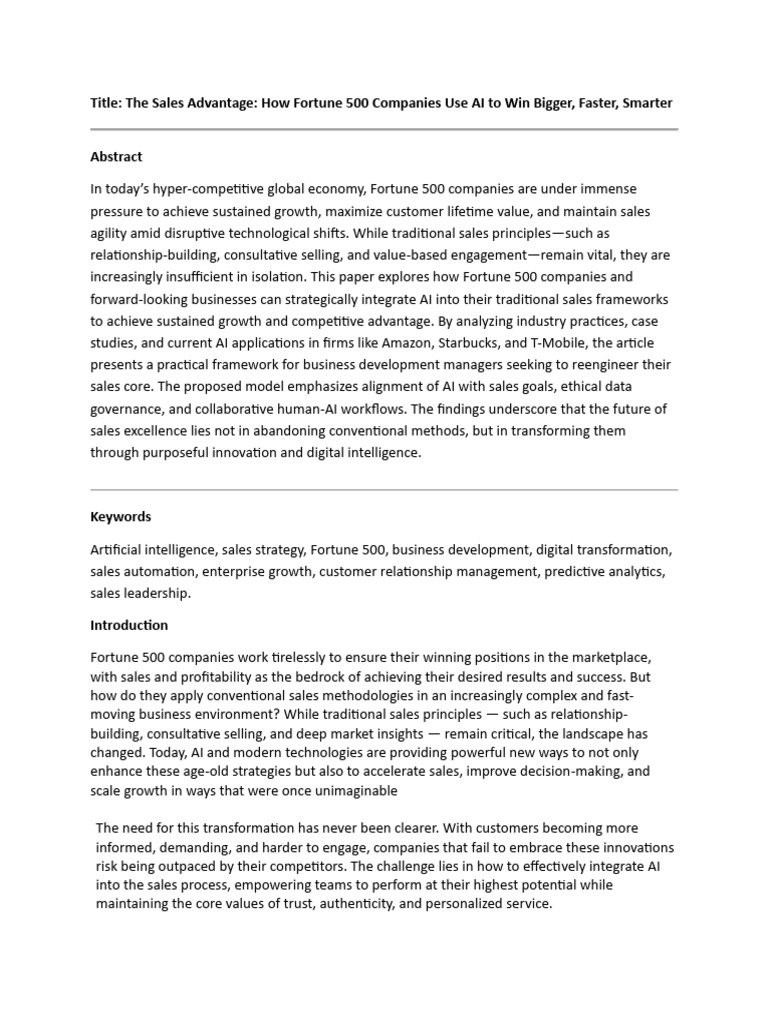 Fortune 500 uso de IA | PDF | Artificial Intelligence | Intelligence ...