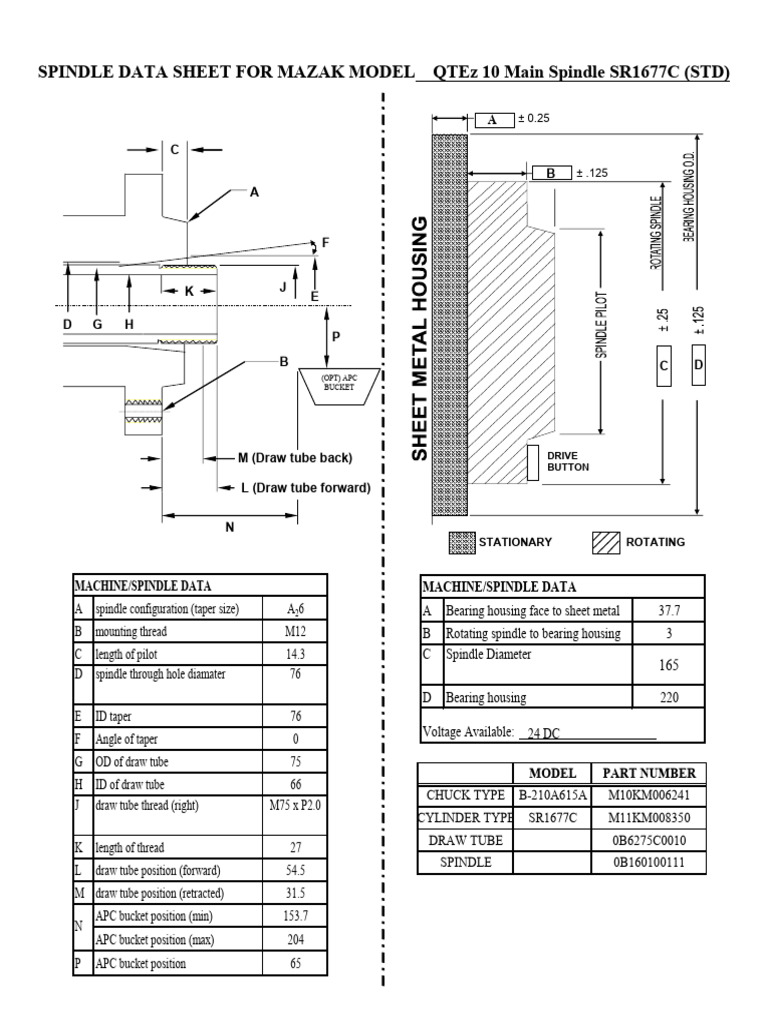 Qtez 10 Main Spindle Sr1677c Std | PDF | Manufactured Goods ...
