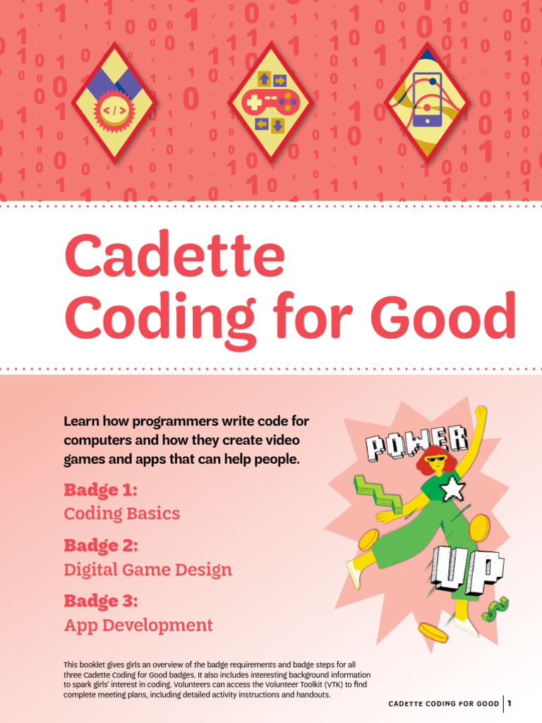 Coding for Good Digital Badge Requirements v1 Cadet | PDF | Pie Chart ...