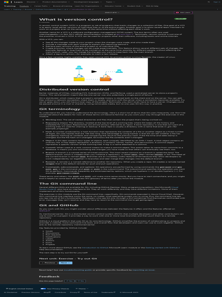 What is Version Control_ - Training _ Microsoft Learn | PDF | Command ...
