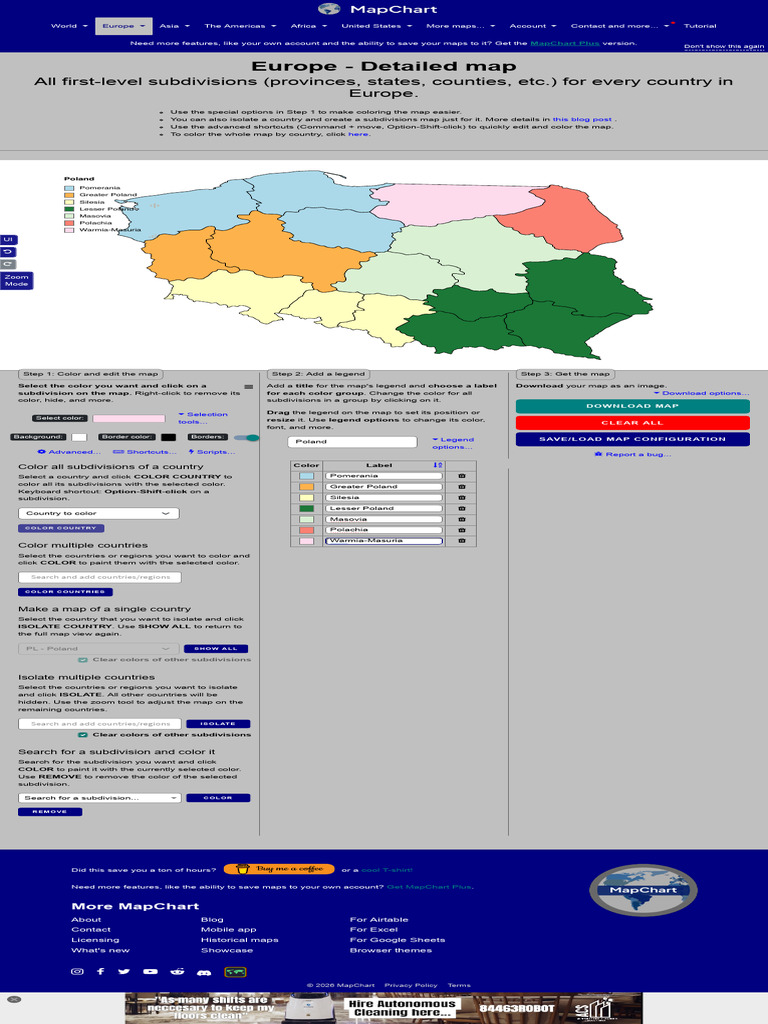 Europe - Detailed MapChart | PDF | System Software | Operating System ...