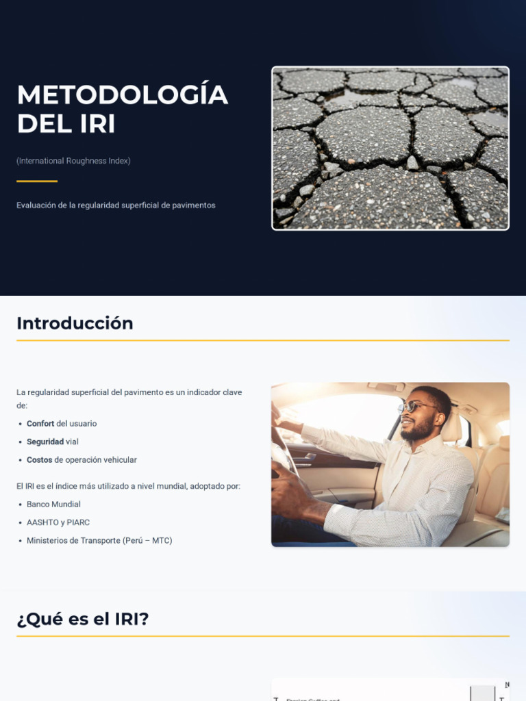 Metodología Del IRI (International Roughness Index) | PDF