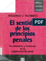 Yacobucci, Guillermo - El Sentido de Los Principios Penales