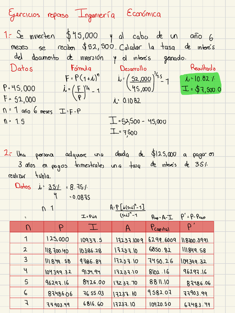 Ejercicios de Repaso Primer Parcial | PDF