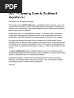 MUN GSL Speech Template and Example | PDF