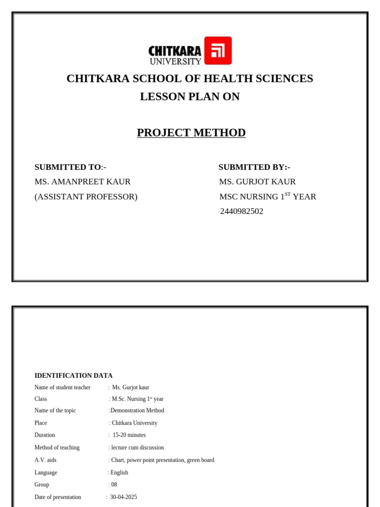 Micro Teaching Project Method[1] | PDF | Lecture | Learning