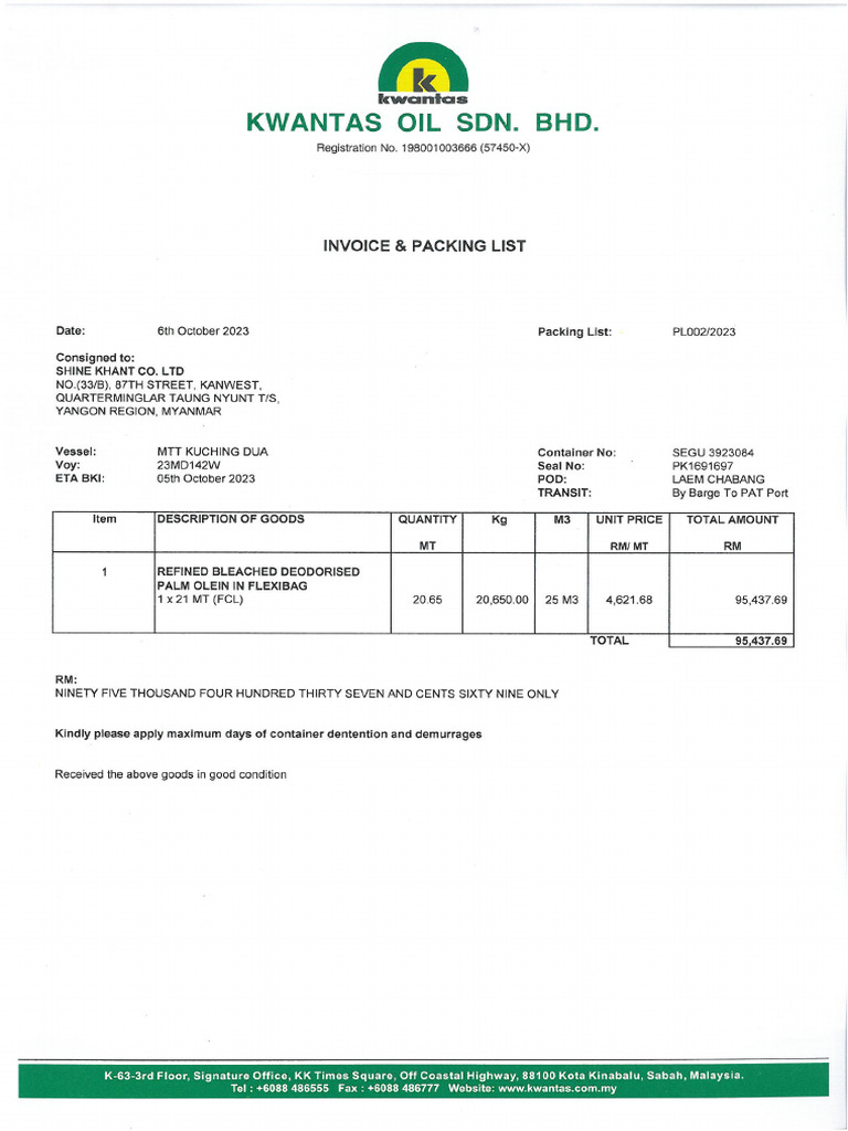 Invoice Cks (Revised) | PDF
