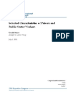 Characteristics Private Vs Public Workers 7-1-2011