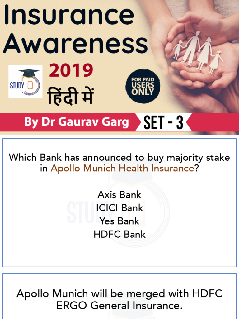 Insurance Awareness Part 3 by Study IQ (1) | PDF | Financial Services ...
