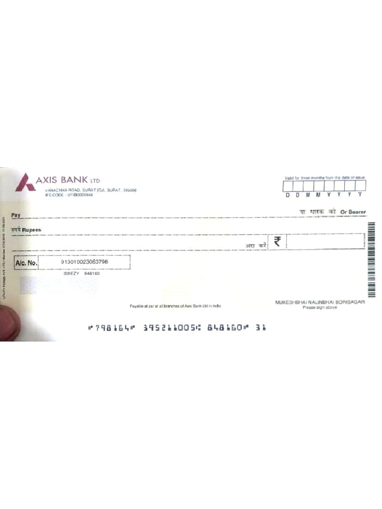 Cancel Cheque | PDF