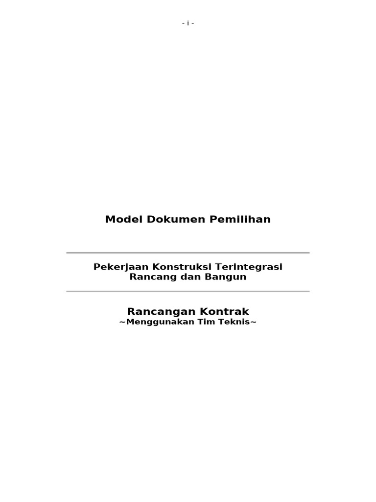 VI.5 - MDP Tender Pengadaan Konstruksi Terintegrasi Rancang Dan Bangun ...