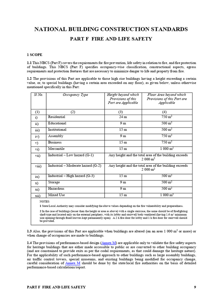 NBC 2026 Part F Fire & Life Safety | PDF | Firefighting | Elevator