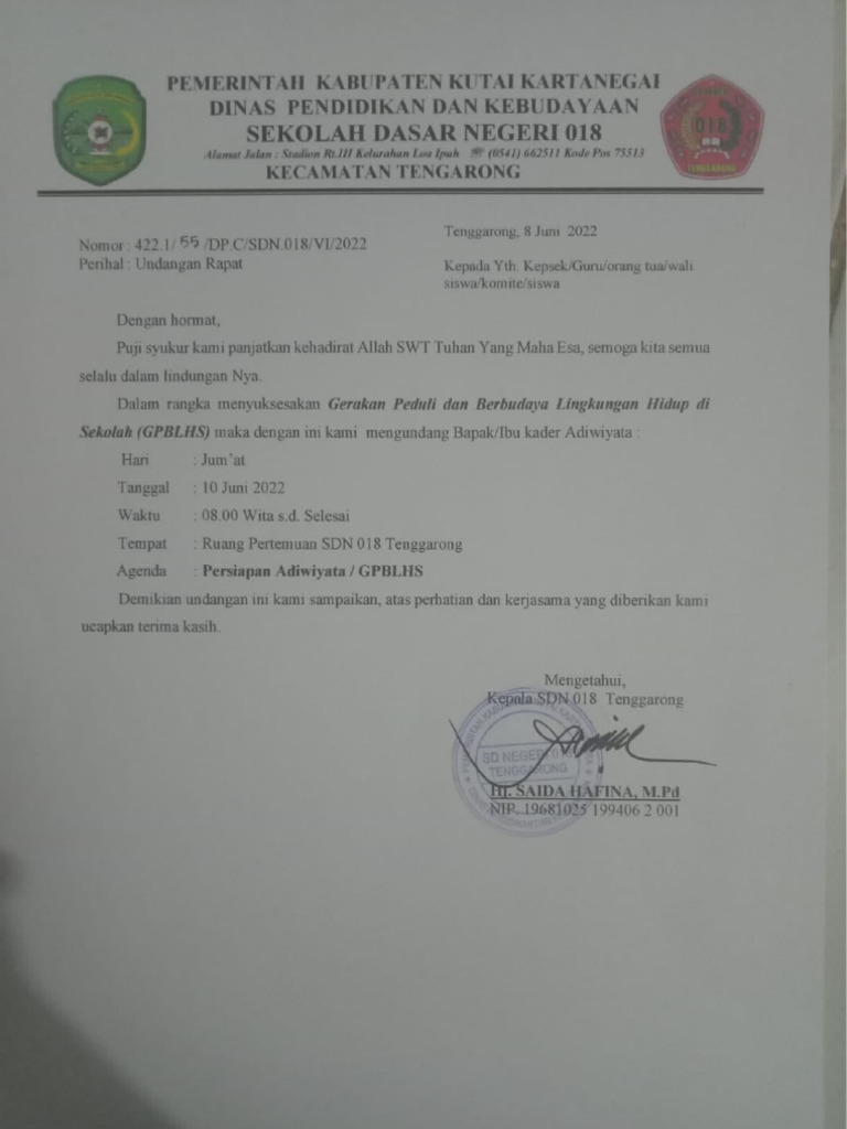 Salinan Gpblhs Surat Dan Daftar Hadir | PDF