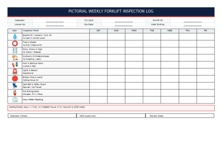 Forklift Operator Checks | PDF
