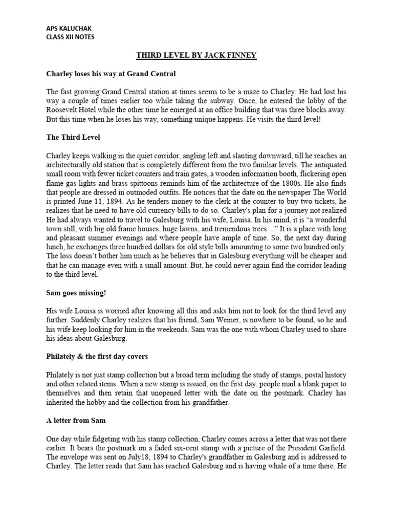 Third Level NOTES | PDF