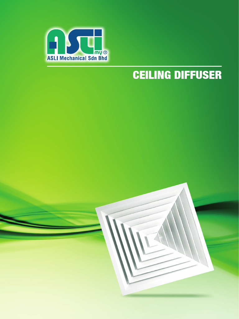 01 Ceilling Diffuser Print | PDF | Duct (Flow) | Mechanical Engineering